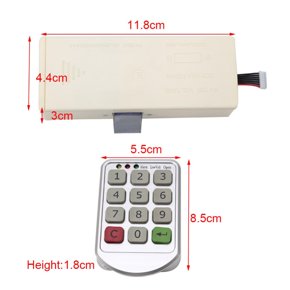 Electronic Password Keypad Lock Private Storage Intelligent Cabinet Locks with Digital Combination Code for Door Bathroom Golf
