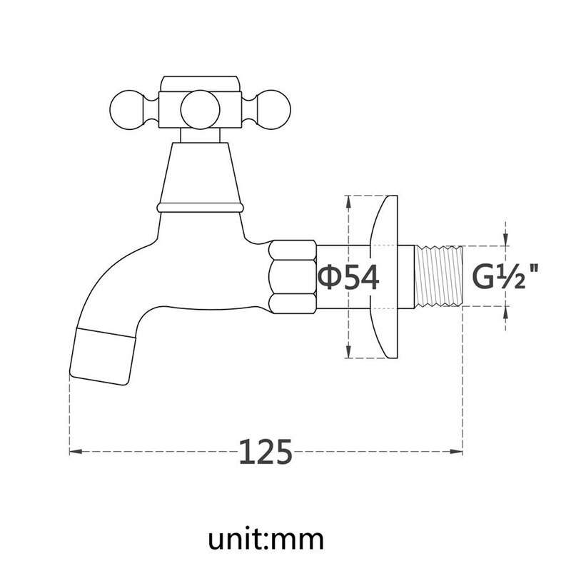 Antik vintage mässing väggmonterad vridknapp vatte... – Grandado