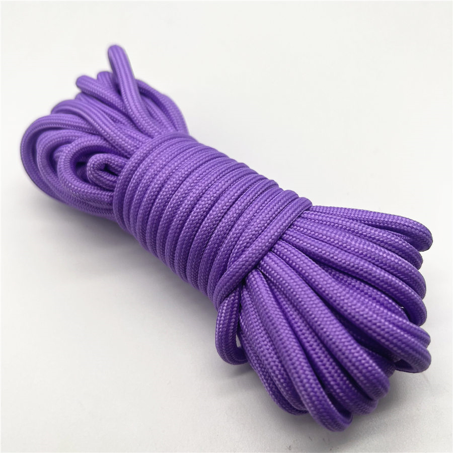 1 pièces 5yards 6mm Paracord Parachute cordon lanière tente corde Guyline Mil Spec Type pour randonnée Camping: Transparent