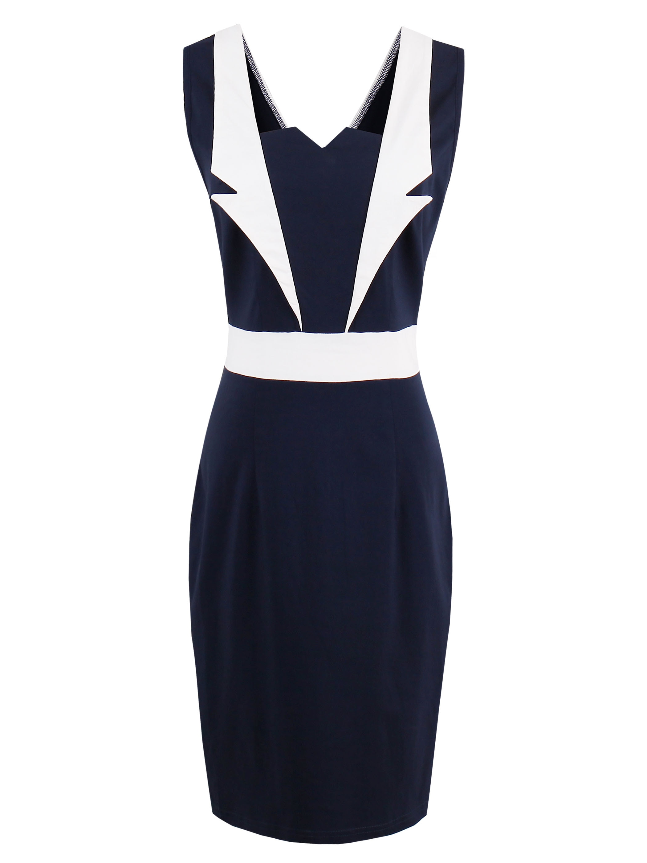 Sommer gothic sexet chic vintage blå plus size kvinder midikjoler bodycon retro kontor dame kvinde goth kjole: Xxl
