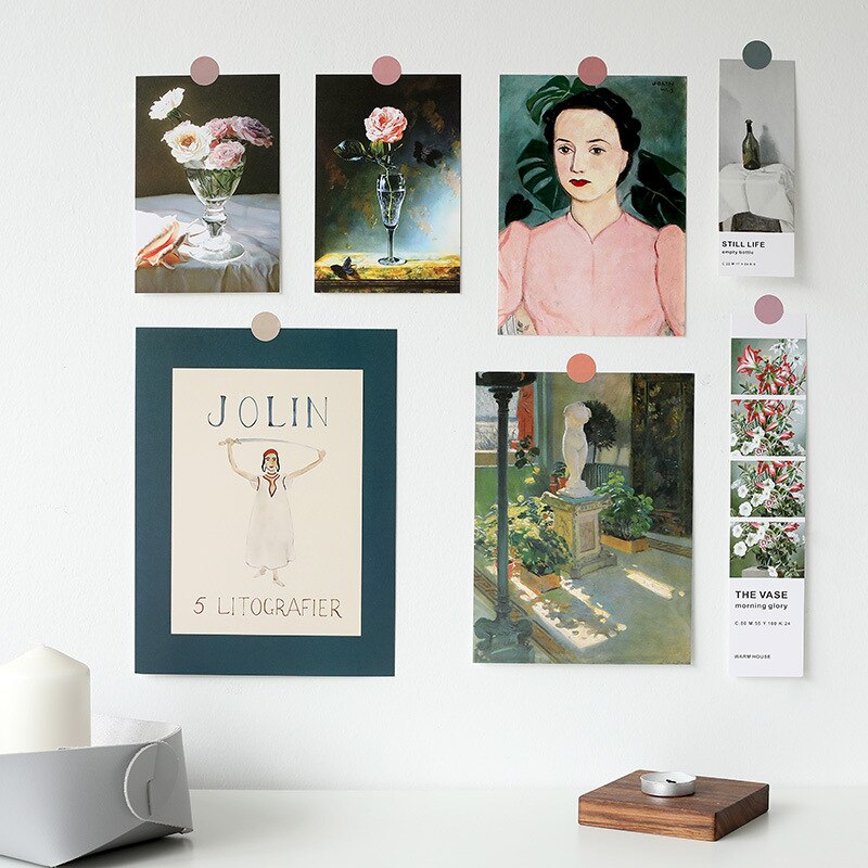Nordic Eenvoudige Art Postkaart Muur Sticker Fotografie Props Diy Witte Achtergrond Collocatie Kamer Decoratie Kaart Wenskaart: 11