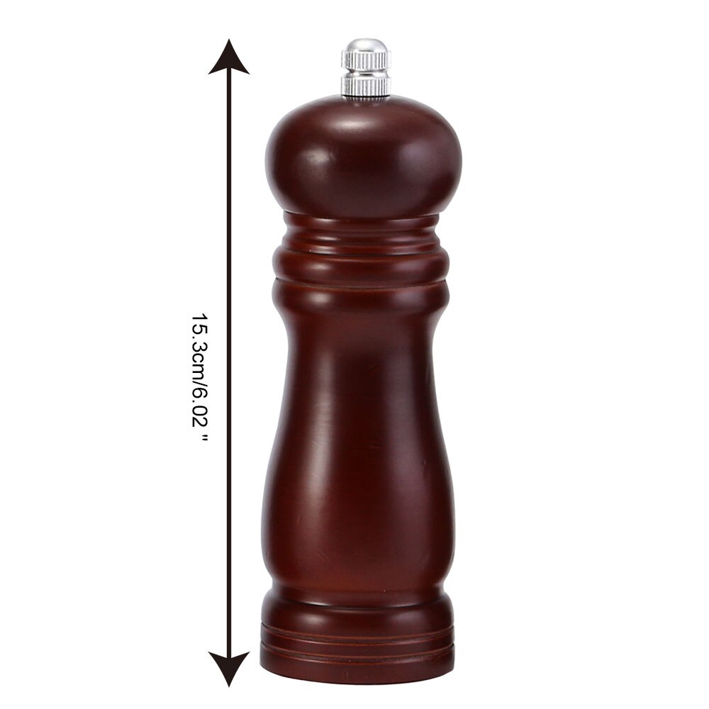 1 pieza de recipiente para condimentos, molinillo de pimienta de madera, salero y pimentero, especias de cocina, sal, molinillo de azúcar, herramientas para condimentar: Café de 6.02 pulgadas