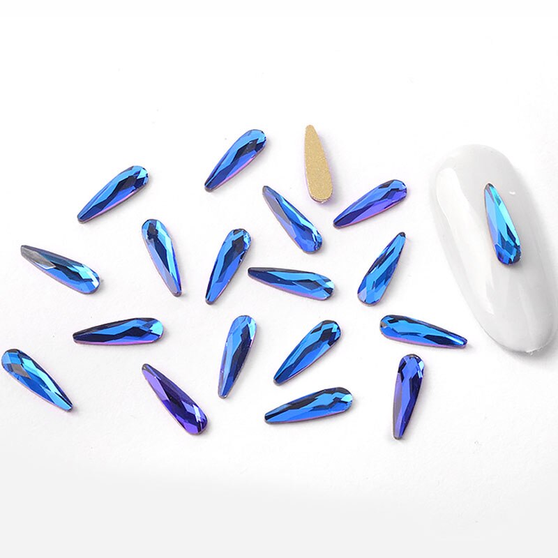 10 Uds. Crystal AB colorida gota de agua arte de uñas diamantes de imitación súper brillante 3D uñas arte en las uñas con piedras decoración gemas DIY manicura: 1150