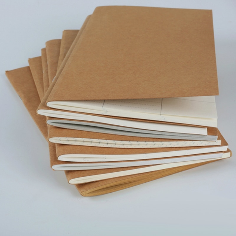 Cute Kawaii Weekly Monthly Planner Book Kraft Paper Cover Travelers Notebook For Kids Office Supplies