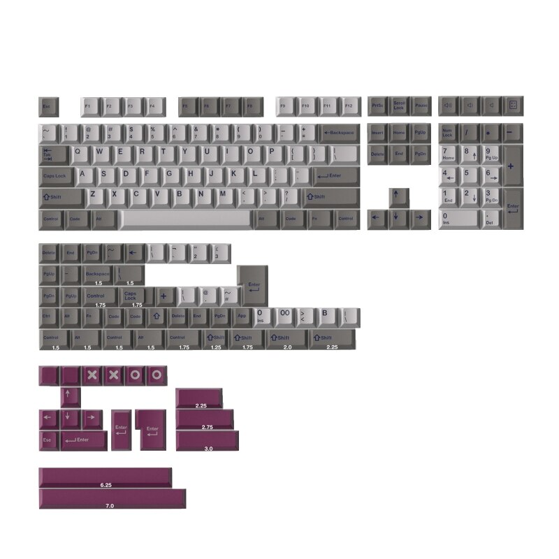173 pcs keycaps gmk double shot keycap diy for cherry mx mechanical keyboard  t84c: Dmg