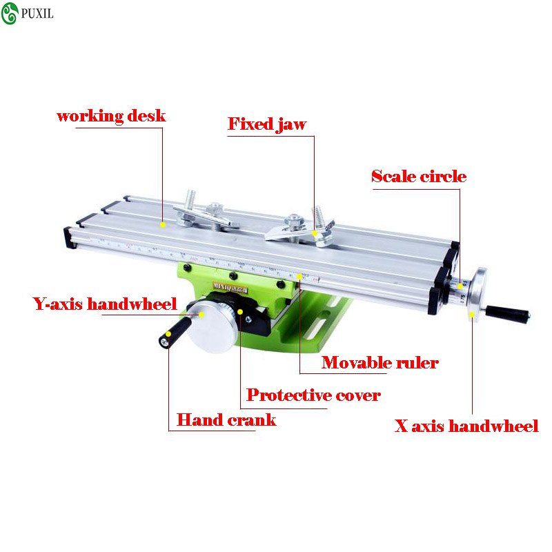 Mini Multifunctional Cross Working Table/ slide table support For Drilling Milling Machine Bench drill stent Tools