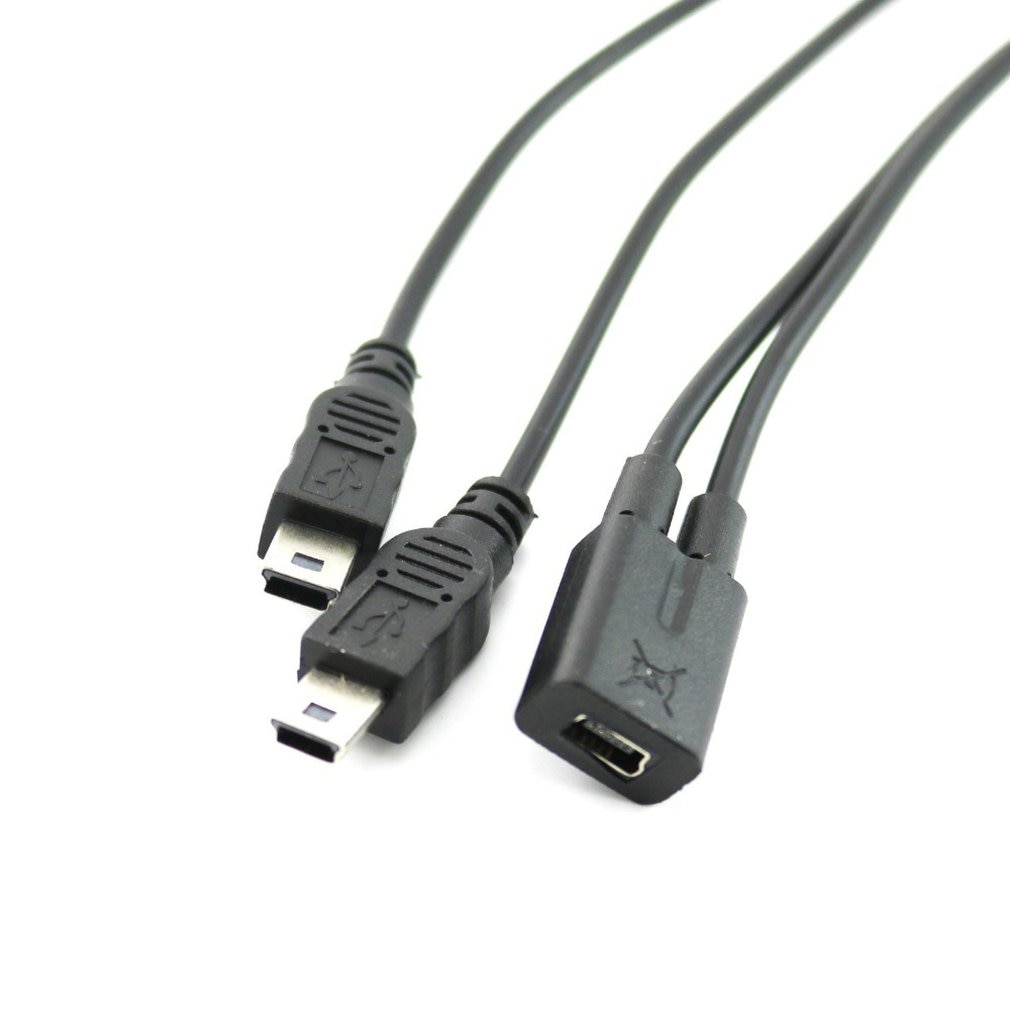 1 to 2 y splitter kabel usb 2.0 mini 5- pin hun til dobbelt 2 han konverter