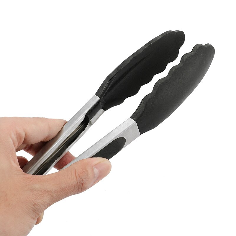 Heat-resistant food tongs non-slip nylon bread tongs barbecue salad bread cooking food serving tongs kitchen tools