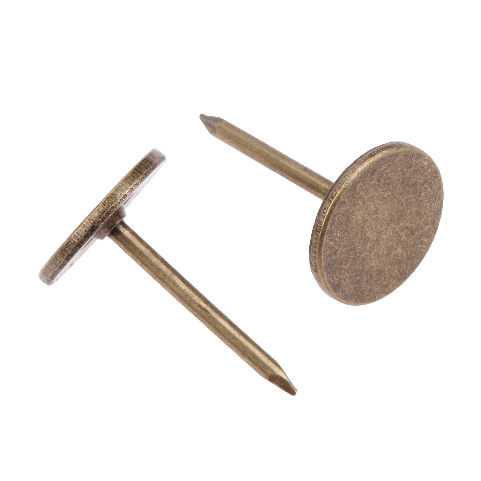 Chincheta de tachuelas para tapicería plana, accesorio de bronce antiguo con clavos para joyería, caja de madera, muebles, puerta, sofá, 11x17mm, 100 Uds.