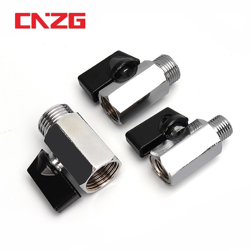 1/8" 1/4" 3/8" 1/2" Threaded Mini Brass Ball Valve BSP Male To Female Air Compressor Water Gas Oil Shut Off Valve