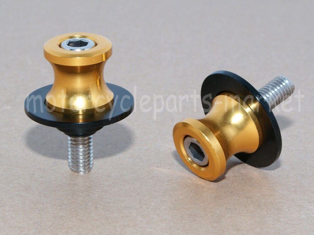 2x8 MM Motorcycle CNC Aluminium Swing Arm Paddocks Stand Spoelen Sliders Spoelen Voor Suzuki GSXR1300 Hayabusa 1999- TL1000S: Gold
