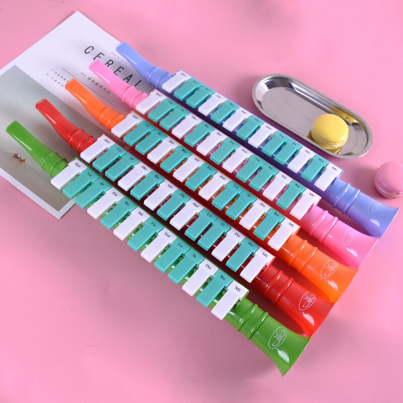 Material didáctico de música de 13 teclas para estudiantes y niños, instrumento de viento para iluminación, caja de color