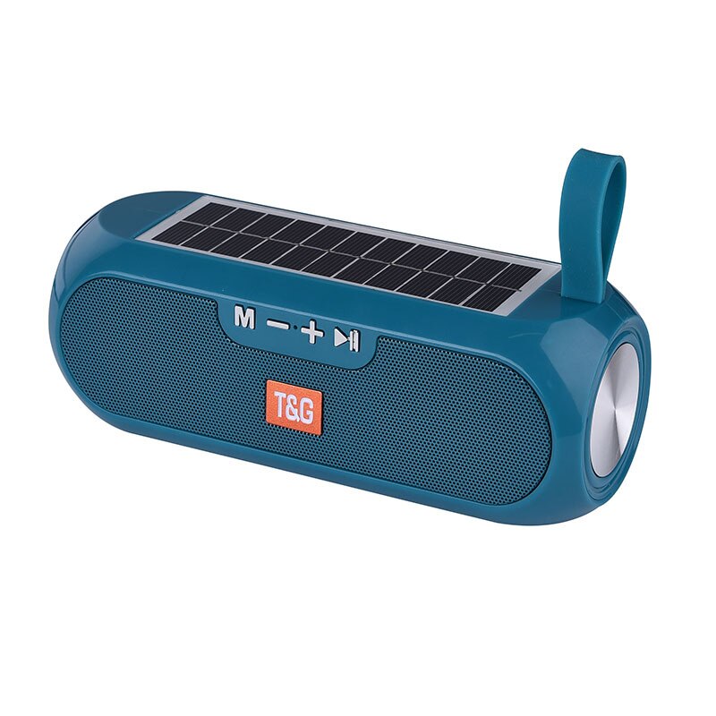 Altoparlante del Bluetooth Portatile Senza Fili Solare Accumulatori E Caricabatterie Di Riserva Boombox Colonna 3D Stereo Music Box Impermeabile USB AUX FM Radio Super Bass: Green Solar charging