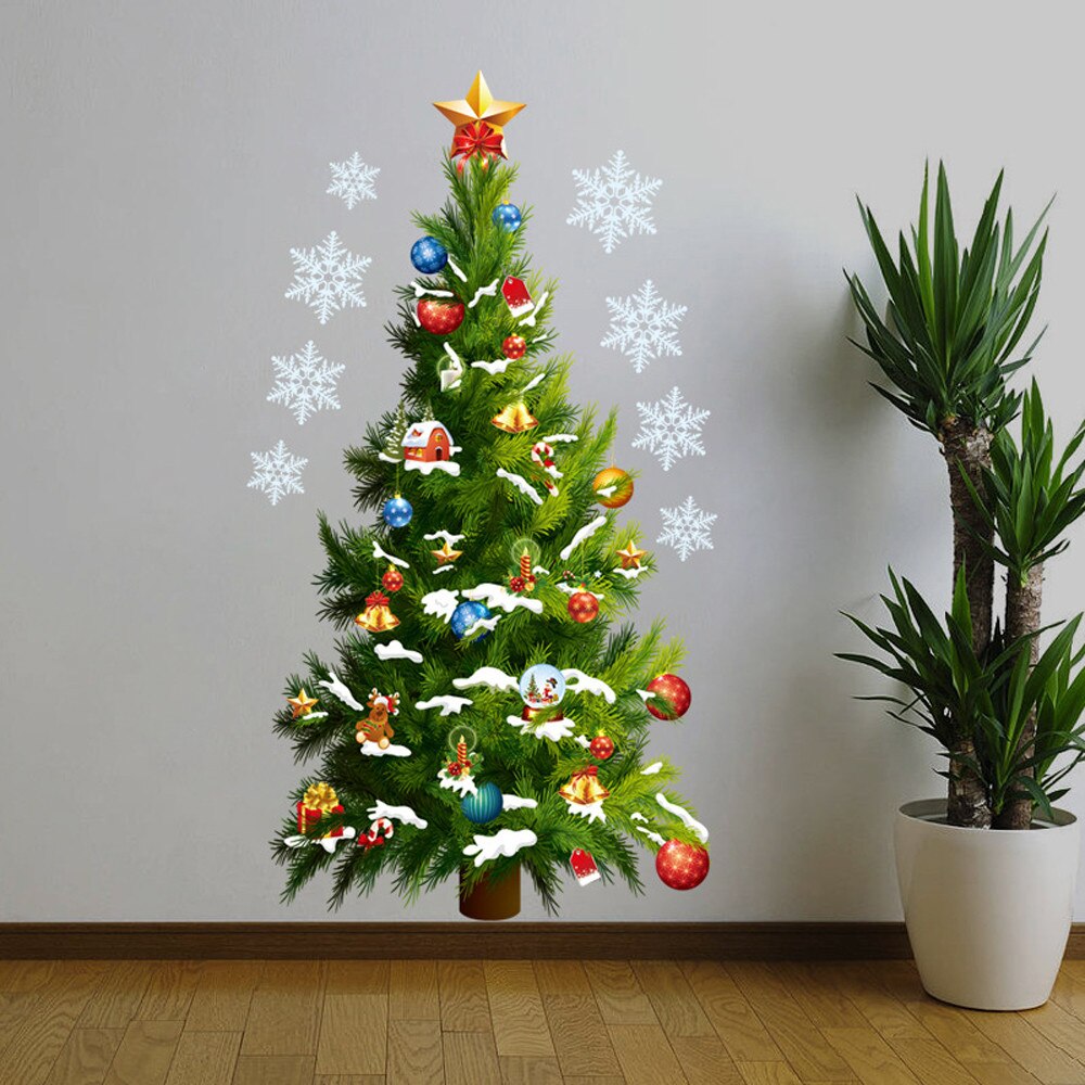 45*82cm Christmas Tree Wall Sticker Vinyl Home Wall Decor home decoration accessories wall stickers wall decor Navidad Navidad