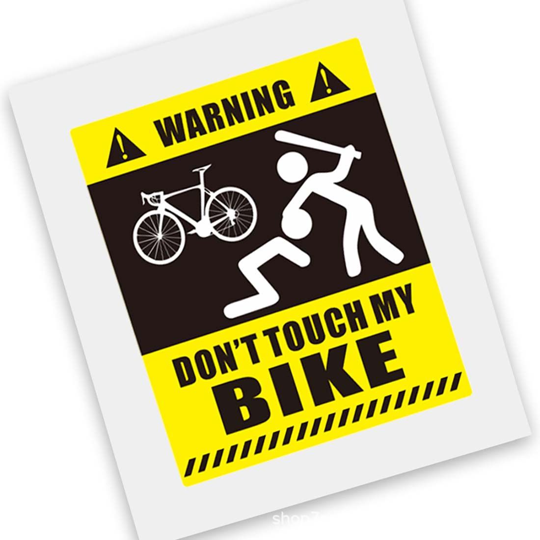 1PC MTB Bike Funny Warning Sticker Scratch-Resistant Protect Frame Sticker Protector Auto Decal Road Bicycle Paster