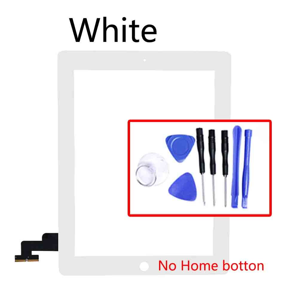 Touch Screen Voor Ipad 2 IPad2 A1395 A1396 A1397 Touch Panel Lcd Buitenste Display Digitizer Sensor Glas Vervanging: White-With tool