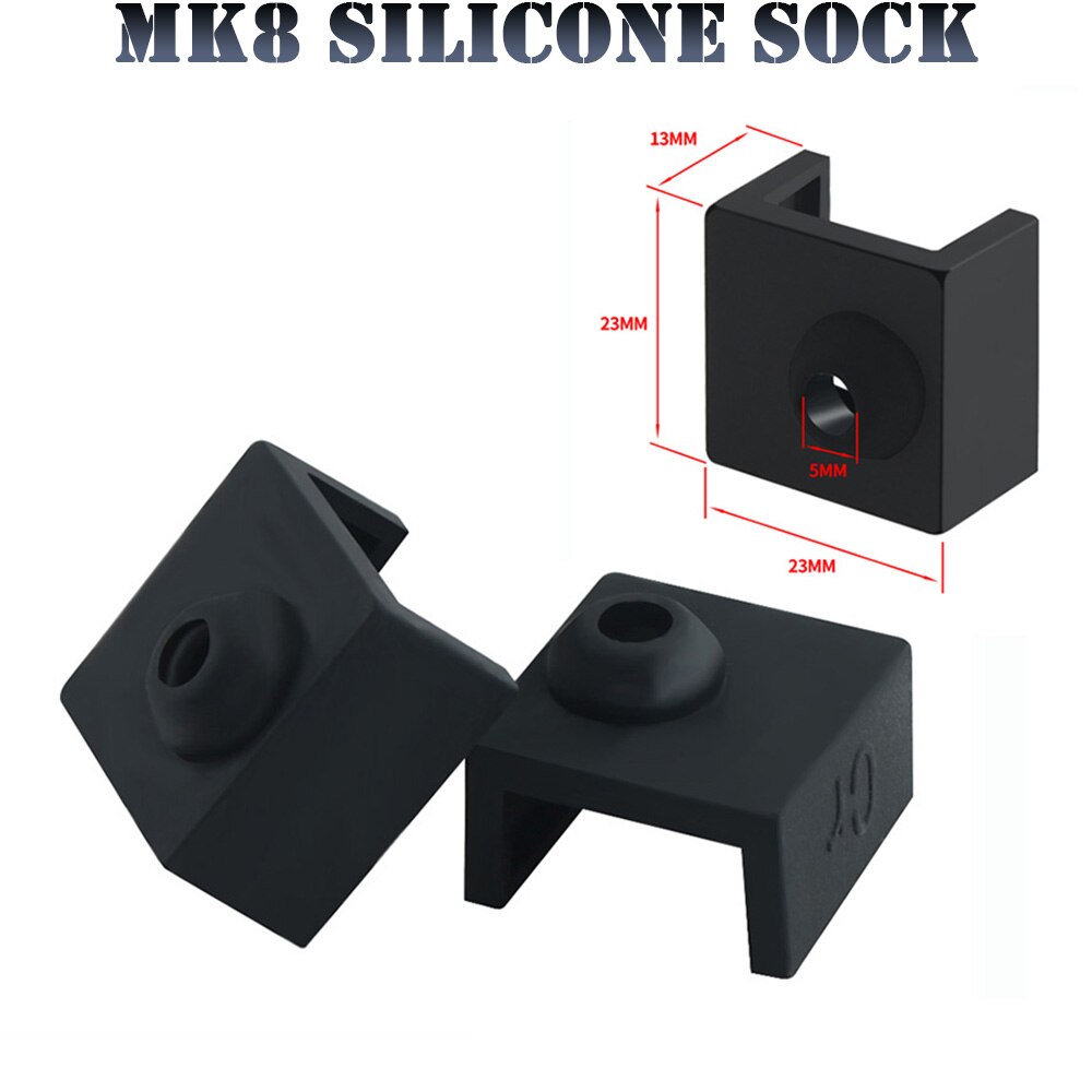 Chaussette d'imprimante en Silicone pour MK7 MK8 MK10, couvercle de bloc chauffant pour extrudeuse Hotend en aluminium j-head pour CR-10 Ender3
