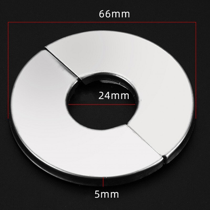 Faucet Stainless Steel Decorative Cover Split Stainless Steel Mixing Round Ugly Smoke Pipe Air Conditioning Hole Cover: A