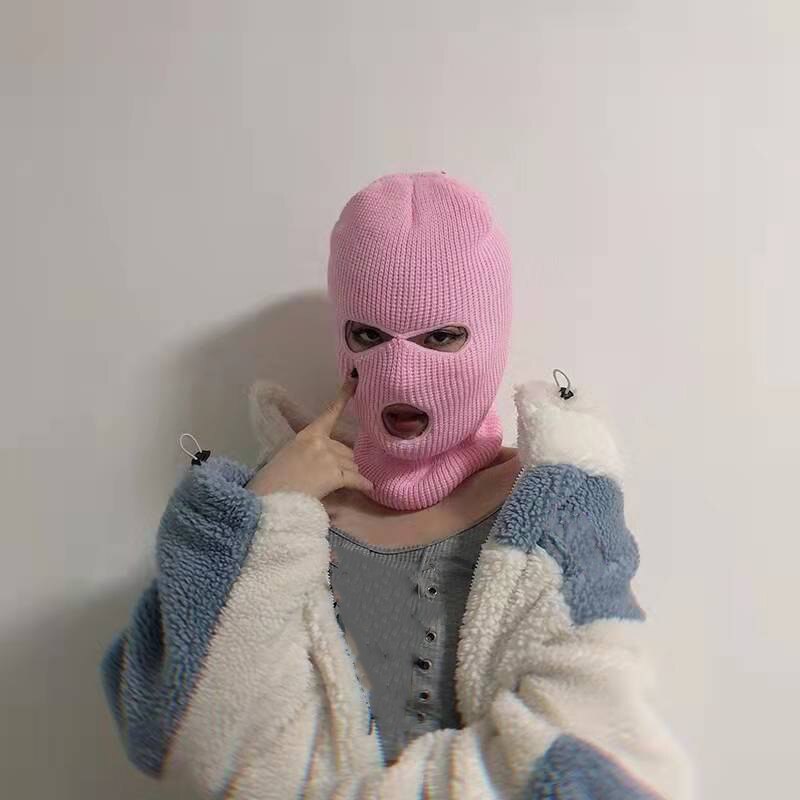 Full Face Mask Cover Drie 3 Gat Bivakmuts Knit Hoe... - Vicedeal