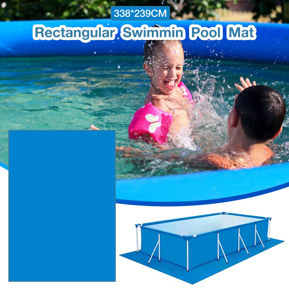 Large Size Swimming Pool Mat Rectangular Foldable Polyester Floor Cloth Carpet For Outdoor Villa Garden Pool 338x239CM