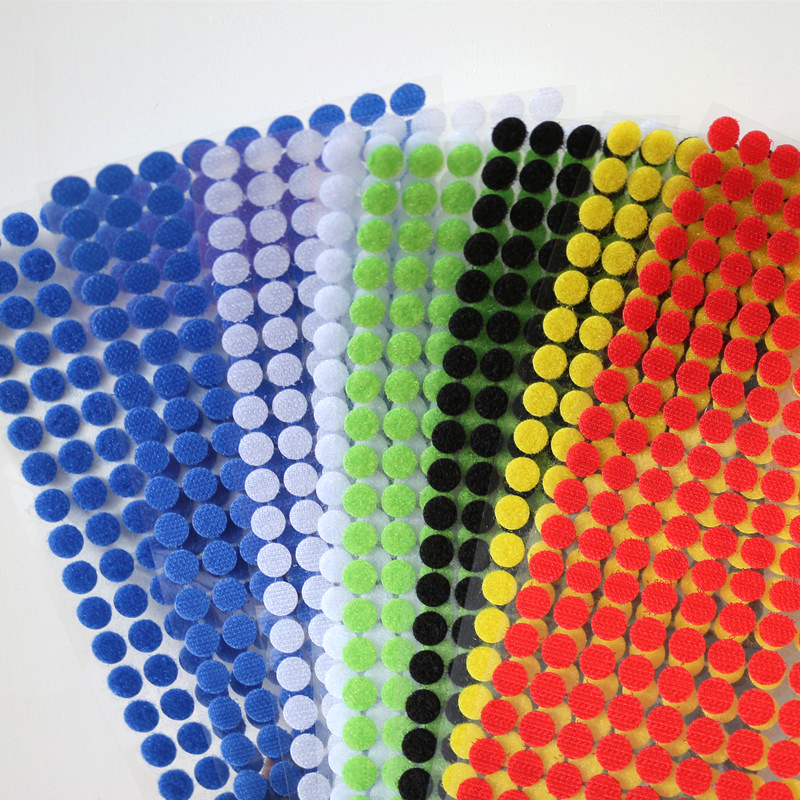 100 Paare 10mm-25mm Farbe Runde Selbst-Kleber Kleber Verschluss Klebeband Punkte Klebrig Zurück Haken Und schleife Magie Aufkleber Doppelseitige