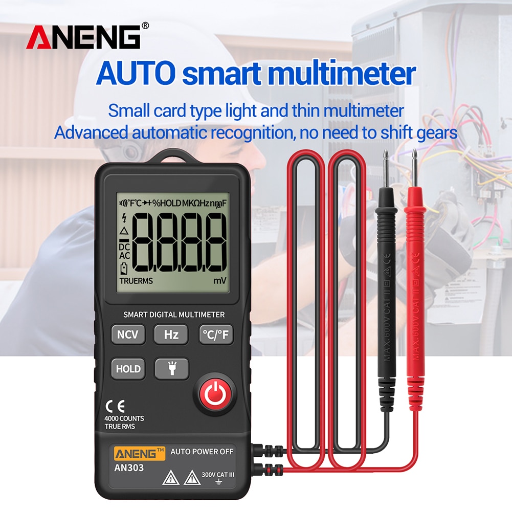 ANENG AC/DC Multimeter LCD Display Voltmeter Ammeter Tester Current Resistance Meter Tester Meter Capacitance Meter