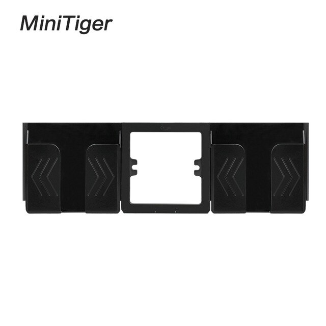 Minitiger noir gris prise murale Support pour téléphone Smartphone accessoires Support pour téléphone portable un/deux Support pour téléphone: Black-2
