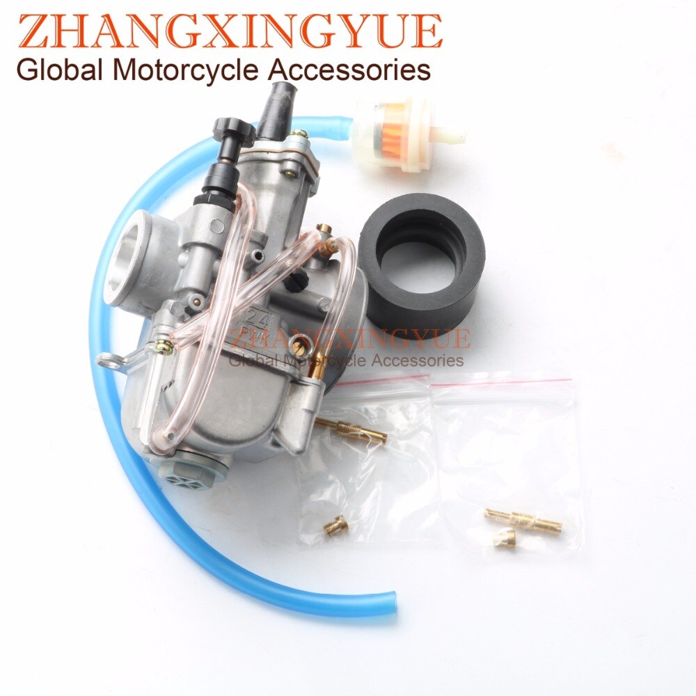 24mm karburator til oko pwk  gy6 jog dio rtl 250 cr80 85r cr125 nsr 50 80 dt100 scooter offroad motorcykel atv