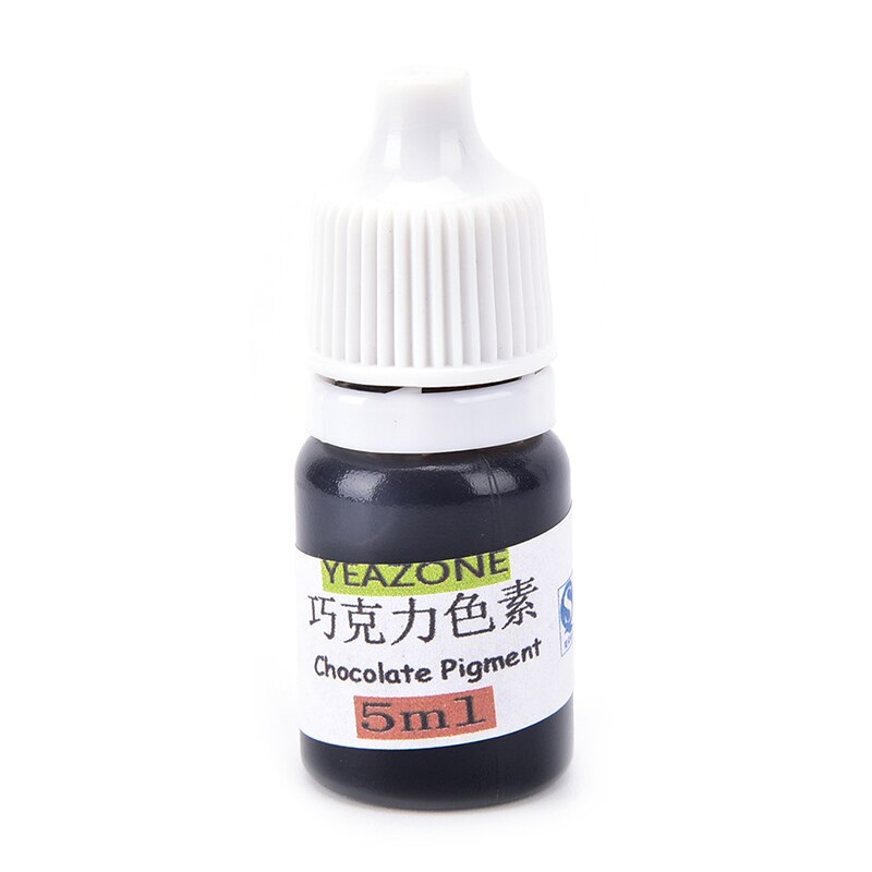 5ml pigment håndlavede sæbefarvestof pigmenter håndlavede sæbebasefarver flydende pigment 8 farver farvestof værktøjssæt materialer: Chokolade