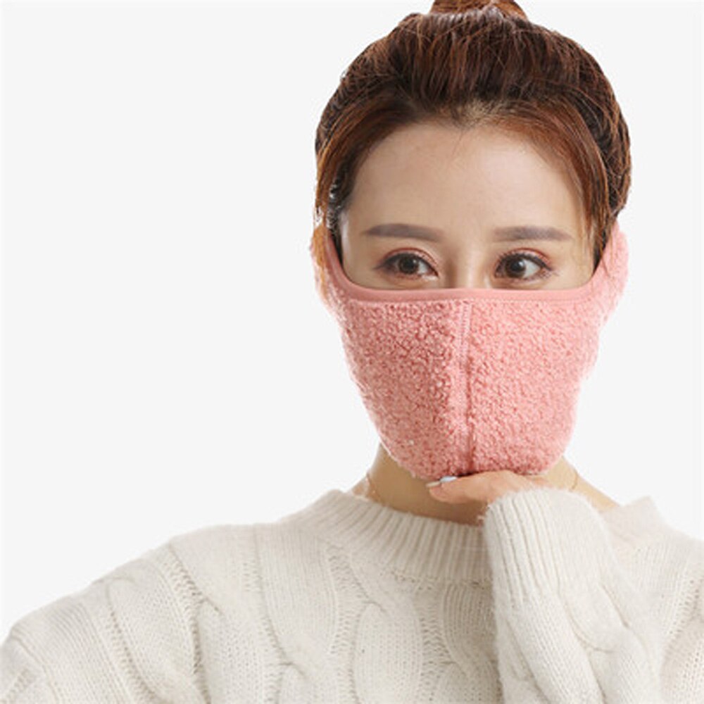 Protège-oreilles classique en peluche épaisse pour homme et femme, protège-oreilles doux et confortables, à la , noir/beige, pour le ski, l&#39;équitation, collection hiver: dark pink