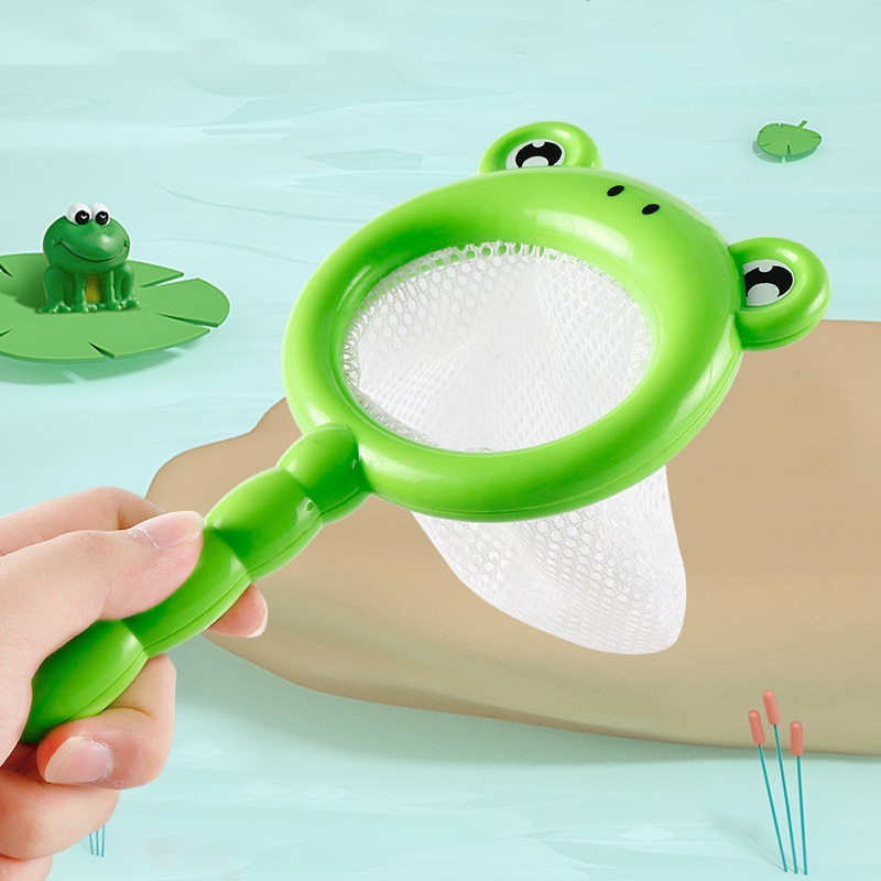 Baby Children Bath Fishing Toys Network Bag Cute Cartoon Animal Swimming Water Toys Squeeze Squeaky Float Spray Bathtub Games