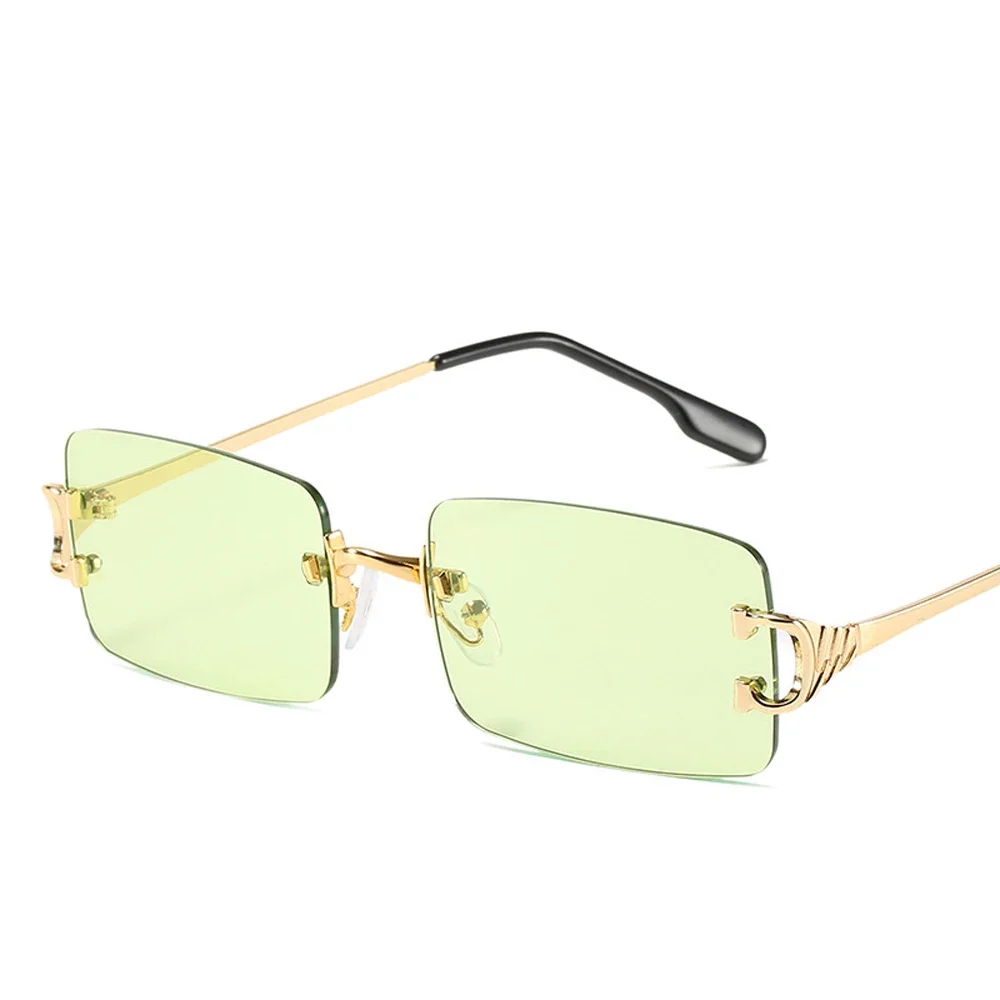 MUSELIFE gafas de sol estrechas para hombre sin montura verano 2025 rojo azul negro gafas de sol rectangulares para dama cara pequeña