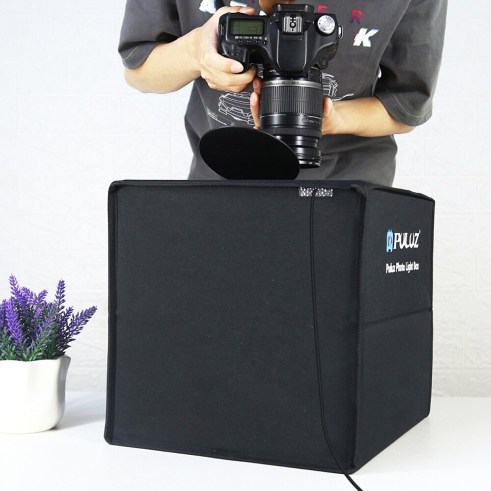 PULUZ Lightbox Mini Photo Studio Light Box with 6 Color Backdrop Photo Shooting Tent Kit 80Pcs LED Foldable Photography Lighting