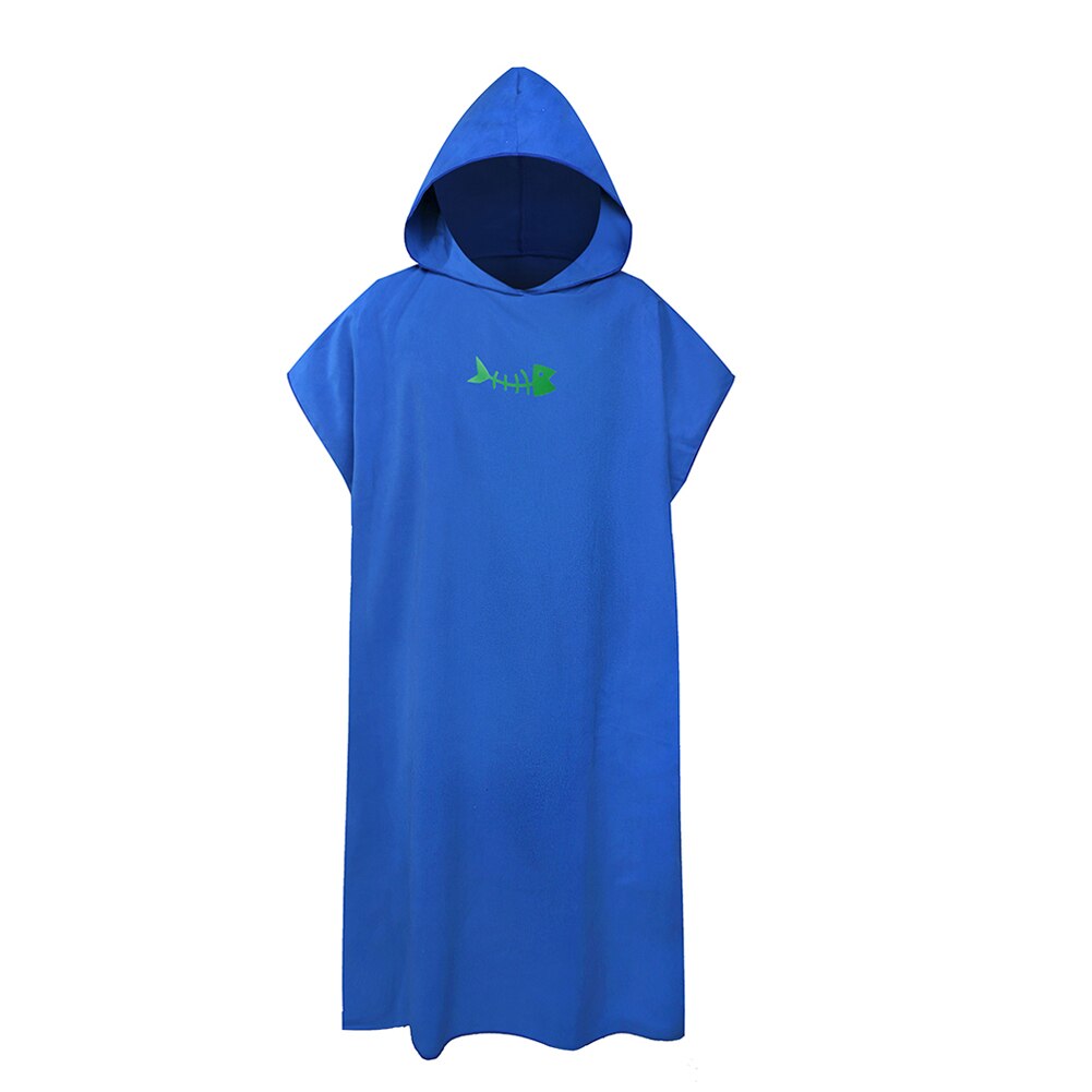 Volwassen Duiken Pak Veranderen Gewaden Poncho Hood Sneldrogend Hooded Handdoek Sneldrogende Absorberende Zweet-Absorberende Zwemmen gewaad: Sapphire Blue