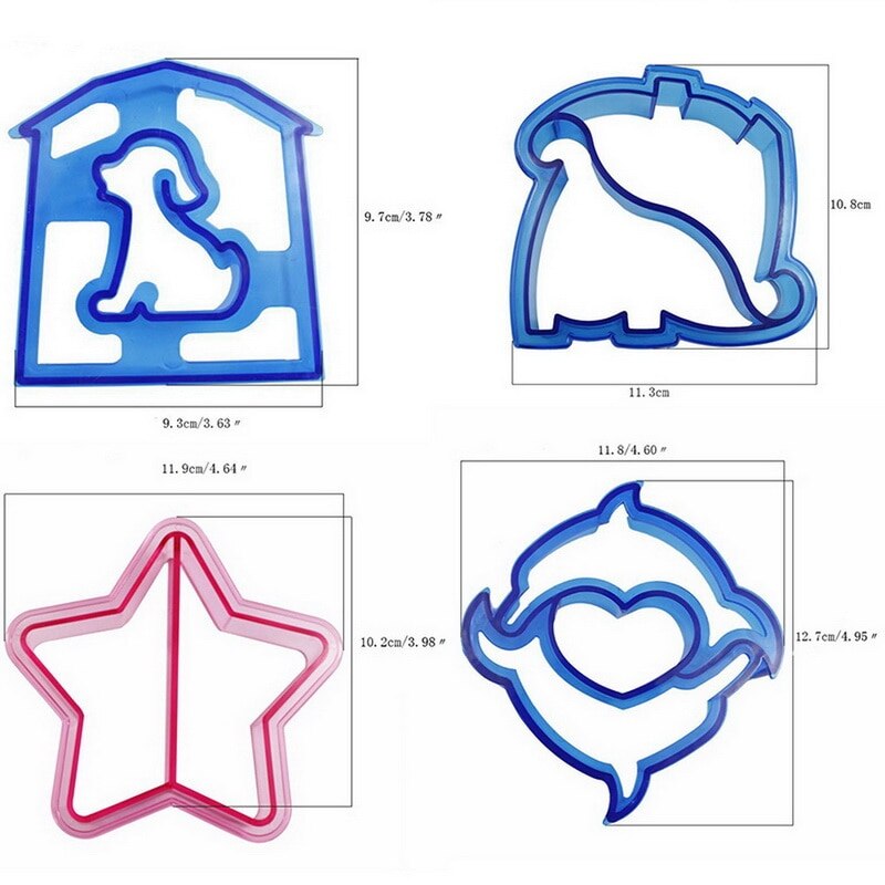 12pcs/set 14 Models Puzzle Kids DIY Lunch Sandwich Toast Cookies Mold Cake Bread Biscuit Food Cutter Mould^