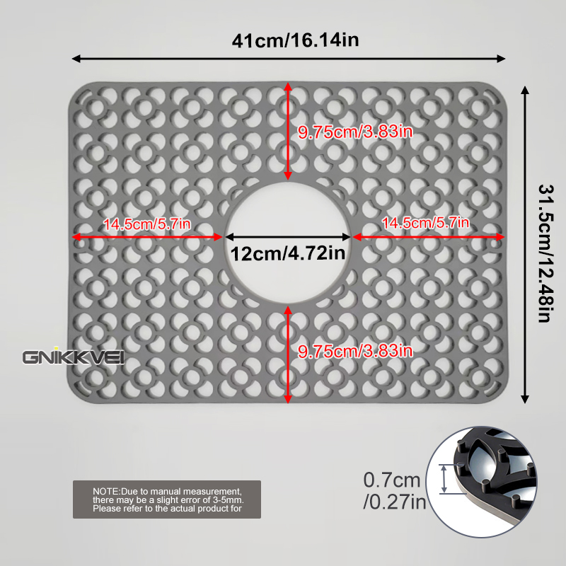 Alfombrilla de silicona para fregadero, protectores de fregadero para la parte inferior del fregadero de cocina, accesorio para fregadero de cocina, alfombrillas para secar platos resistentes al calor, alfombrilla para fregadero: Beige