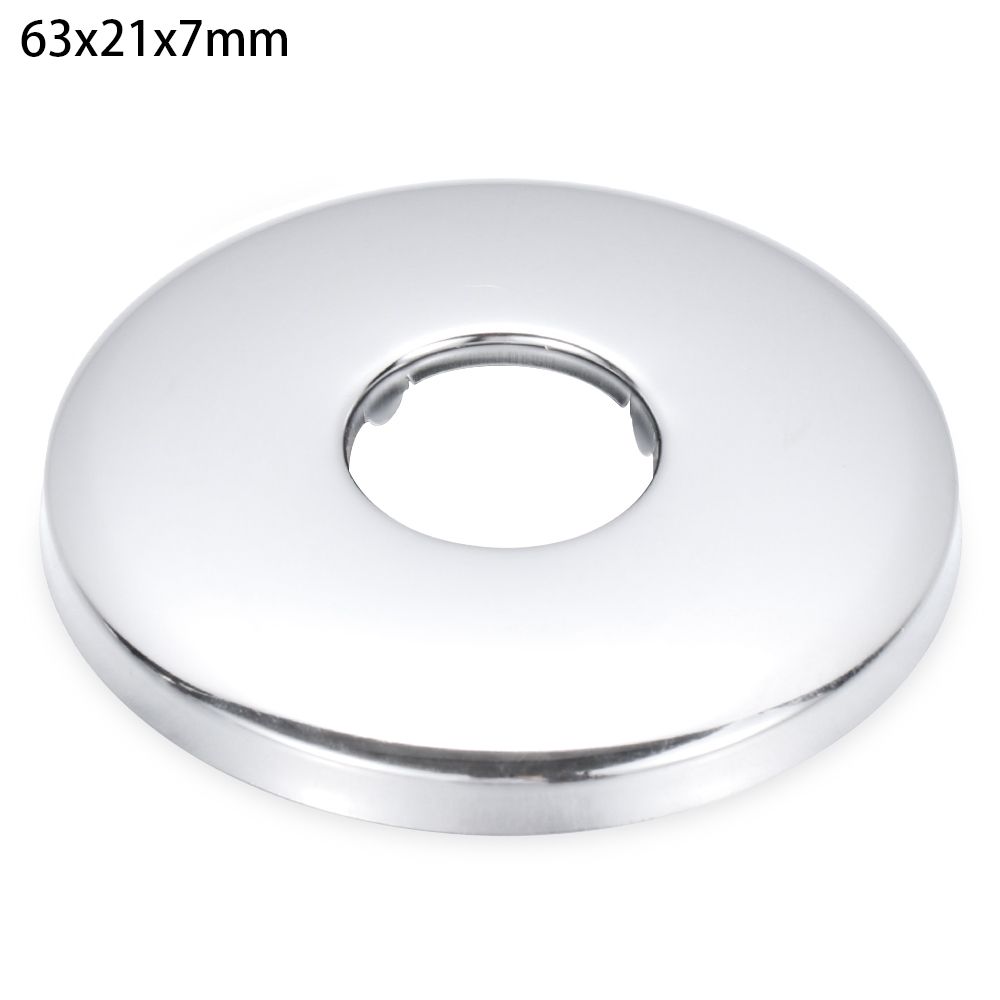 Zelfklevende Douche Kraan Decoratieve Cover Verchroomd Roestvrij Stalen Waterleiding Muur Covers Badkamer Accessoires: 63x21x7mm