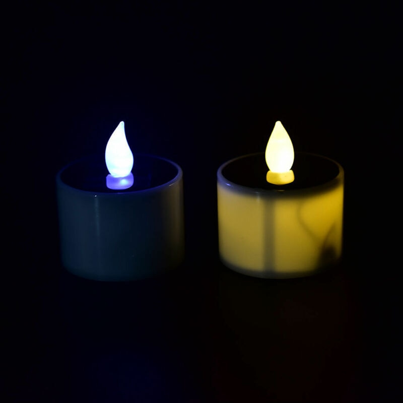 1x solenergi fhrte kerzen flammenlose elektriske teelichter lampe kerzewrde