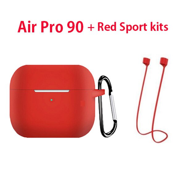 Air Pro 90 80 95 60 Air3 Air4 Air60 TWS Earbuds Wireless Bluetooth 5.2 Earphone Light Sensor Wireless Charging Super Bass Pop-up: Pro90 Red kits