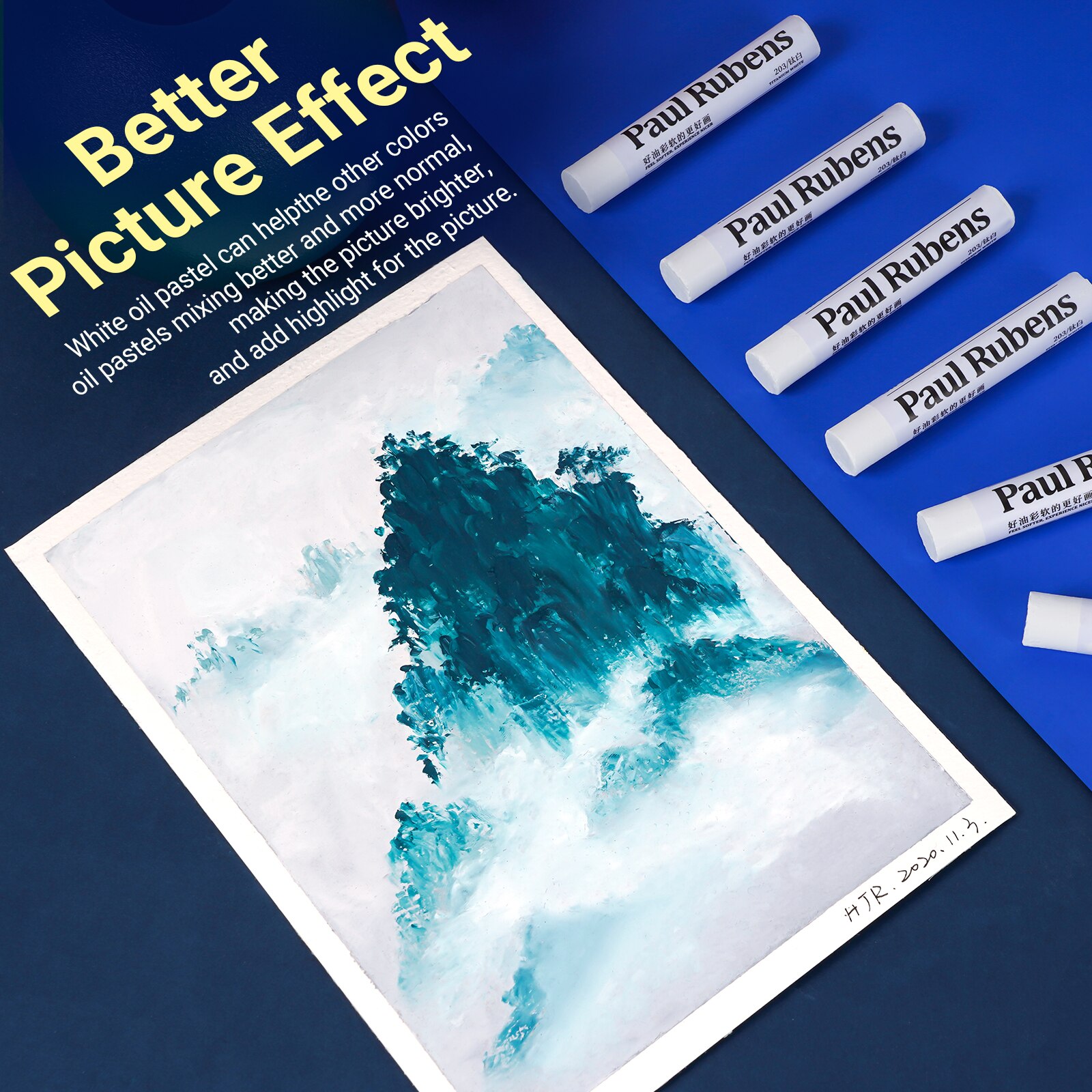 Paul Rubens Professionele Schilderen Kleuren Krijt 6 Stuks Witte Zachte Olie Pastel Tekening Pen Voor Kunstenaar School Briefpapier Suppllies