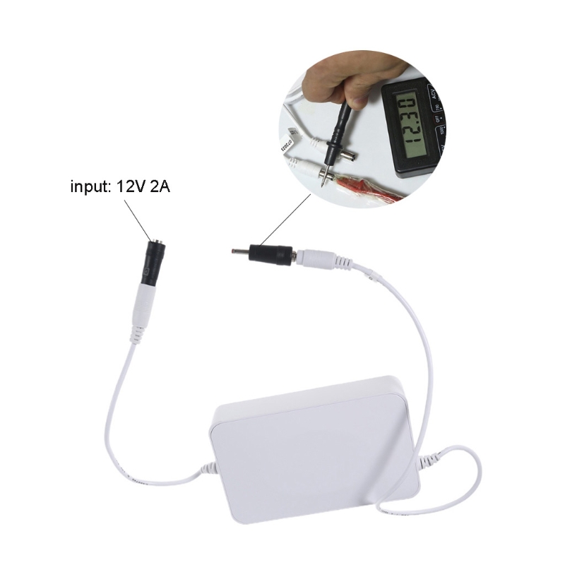 Rechargeable 4400mAh Li-Ion Battery Pack for Router and CCTV Camera,12V1A DC Portable Lithium Ion Battery Bank,White K1KF