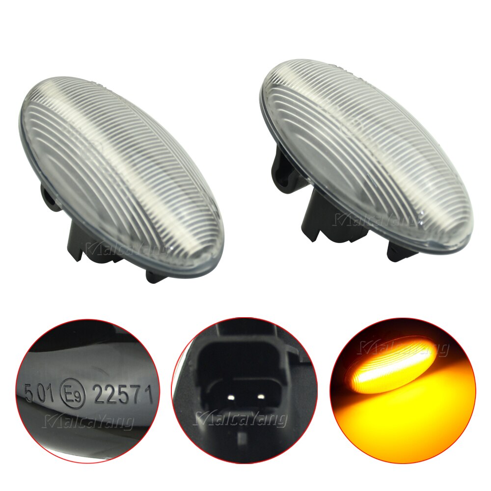 Led blinklys sidemarkeringslys til toyota aygo ii aygo blinkende vand dynamisk sekventiel blinklys: Dynamisk krystal