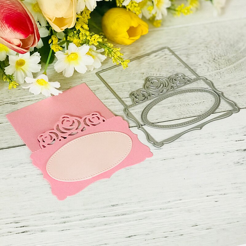 Scrapbooking dør blomster gate metall skjæring dør rose bordkort håndverk dører kuttet til gjør-det-selv bryllup invitasjon dekorative