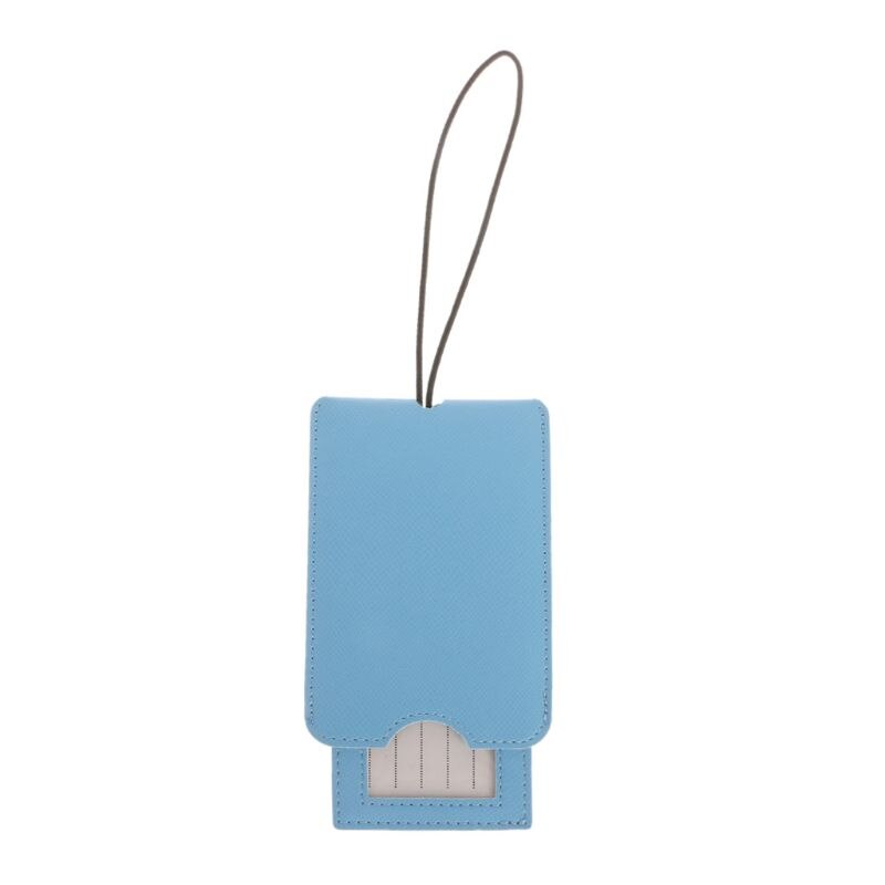 Creatieve Lederen Bagage Tags Labels Band Naam Adres ID Koffer Bagage Reizen: blue