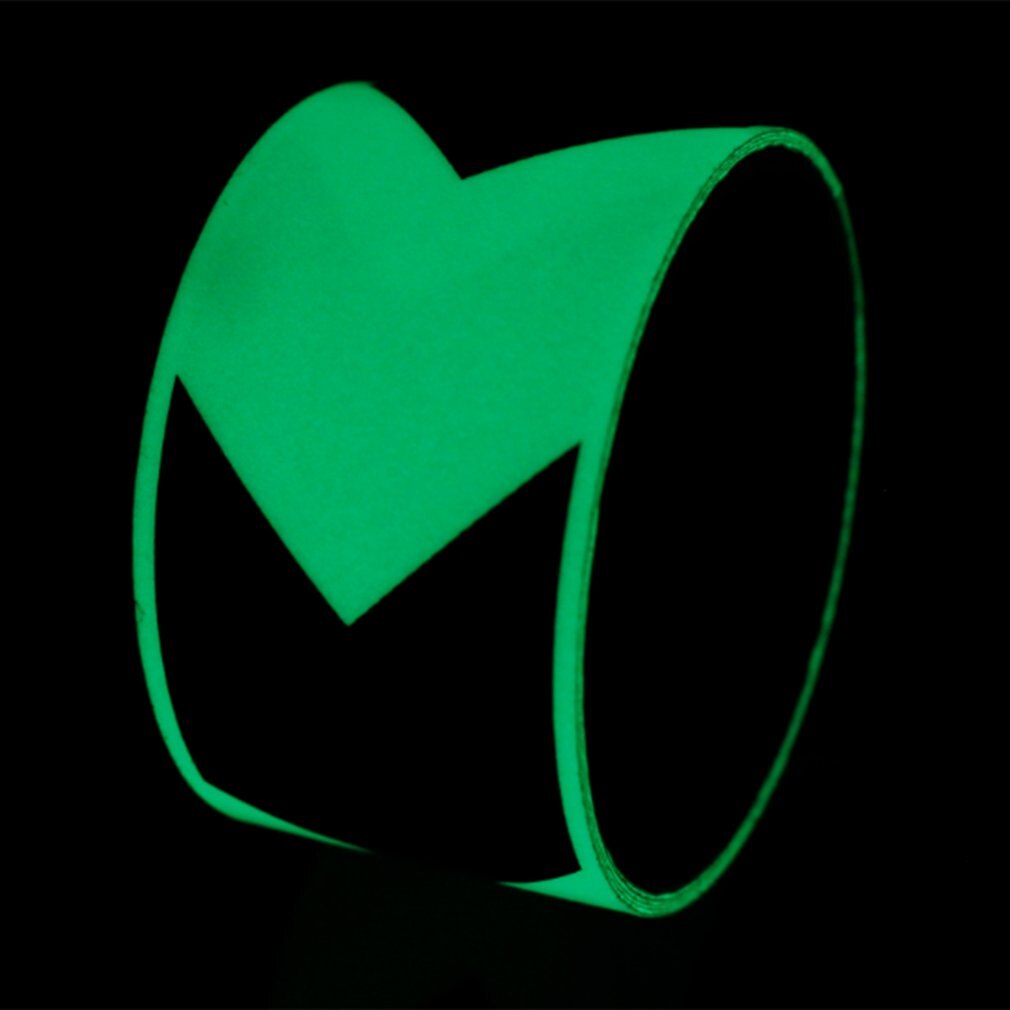 Cinta luminosa de 5CM x 1M con flechas, fluorescente autoadhesivo que brilla en la oscuridad, cinta de advertencia de seguridad, pegatina de tira impermeable