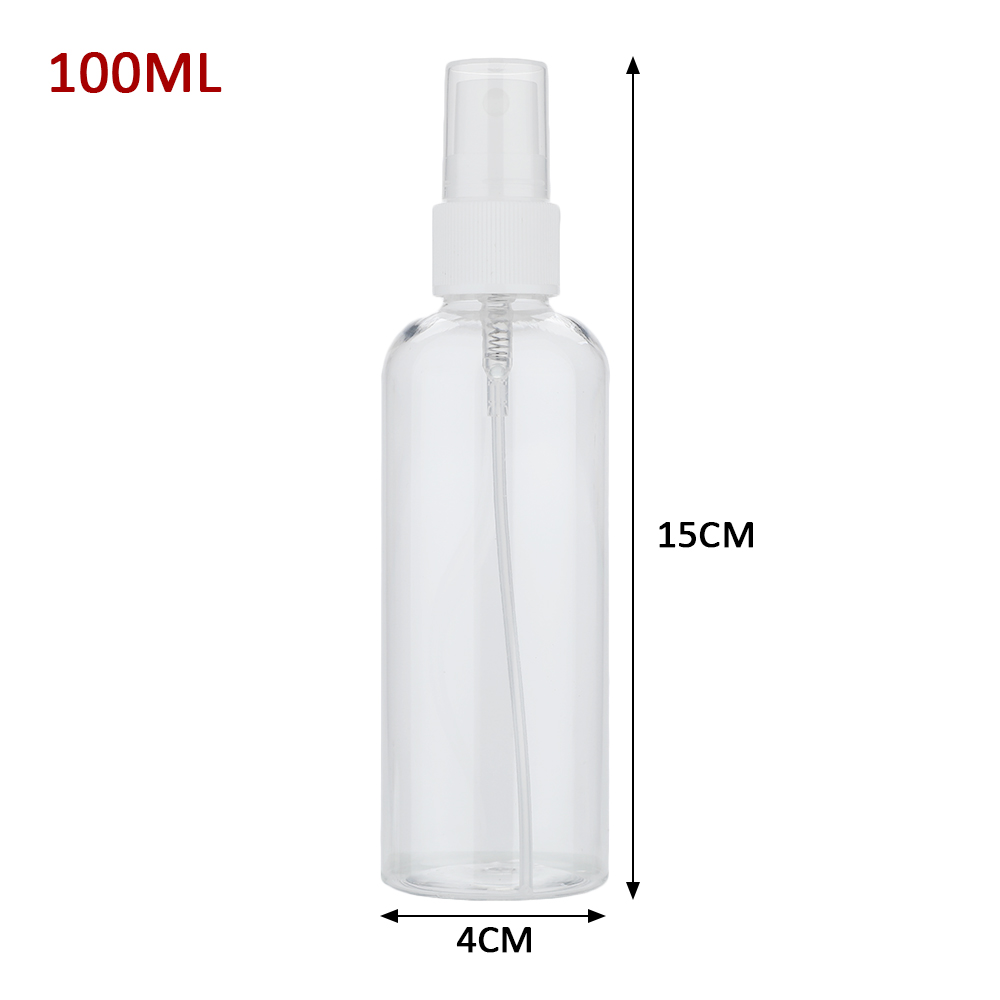 100ml genopfyldelige flasker rejse gennemsigtig plast kosmetisk parfume flaske forstøver tom lille sprayflaske giftig fri sikker