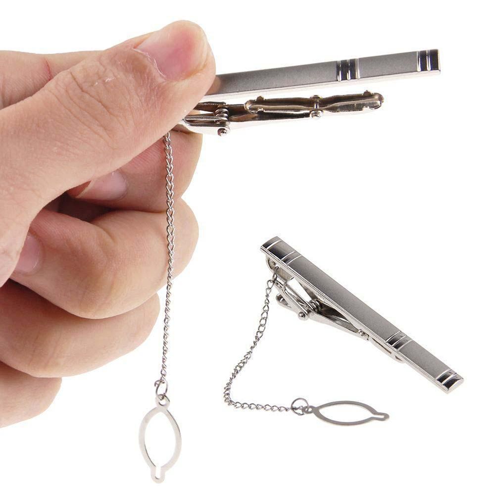 Varios estilos, al azar, Clip de corbata, caballero, plata, Metal, corbata, Clip Simple, broche de barra, práctico, liso, populares