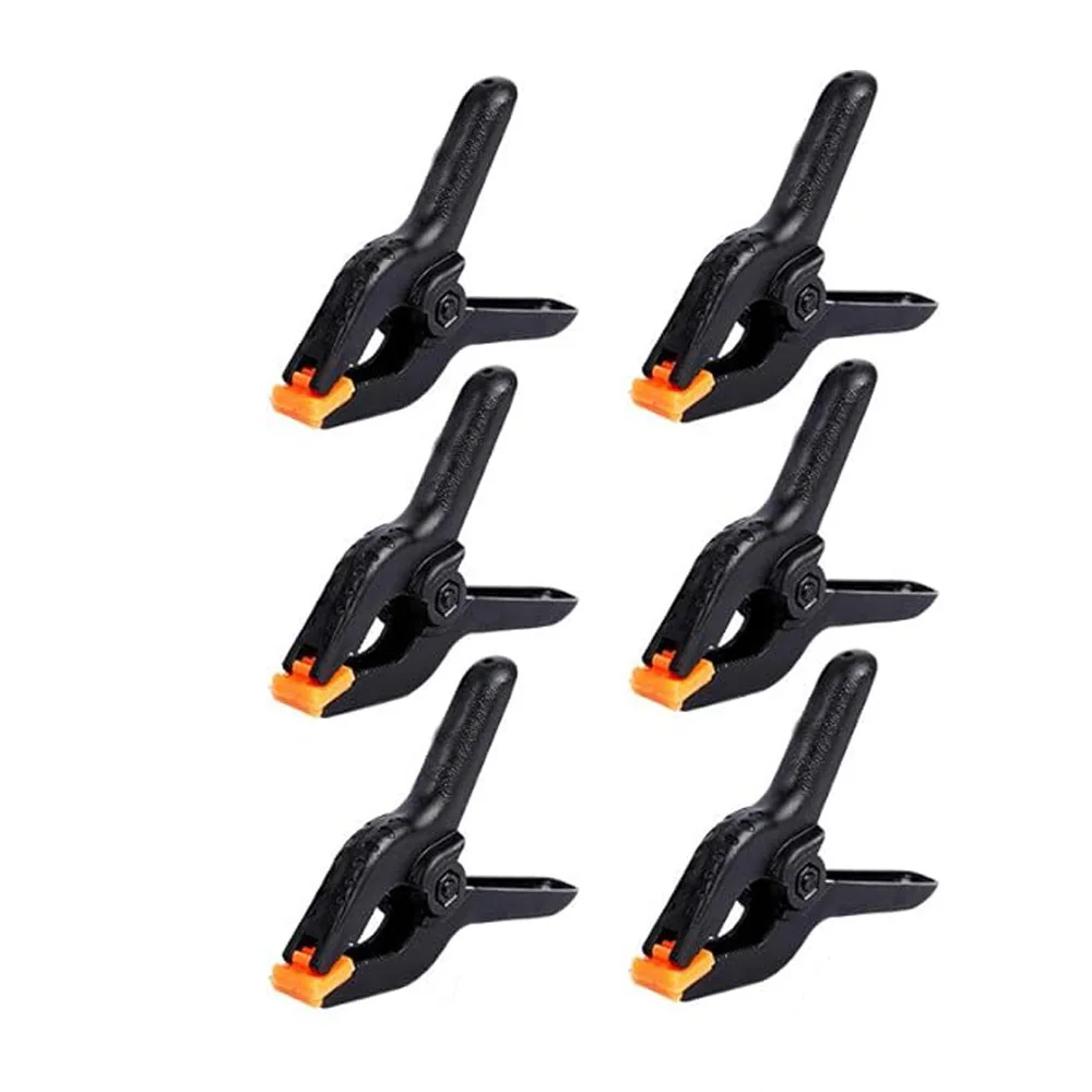 6 Pcs Heavy Duty Plastic Spring Clamps 3 Inch for Woodworking Canvas Paper Painting Photography Background Clip: Default Title