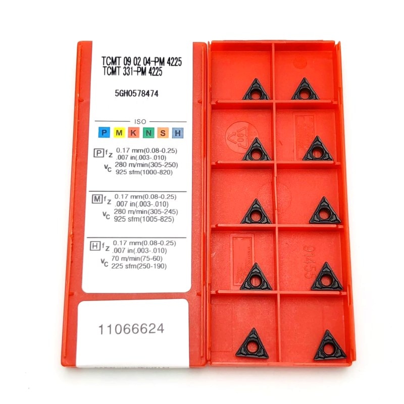 TCMT090204 PM 4225 carbide inserts can be indexed internal turning tools CNC lathe tools TCMT 090204 turning inserts