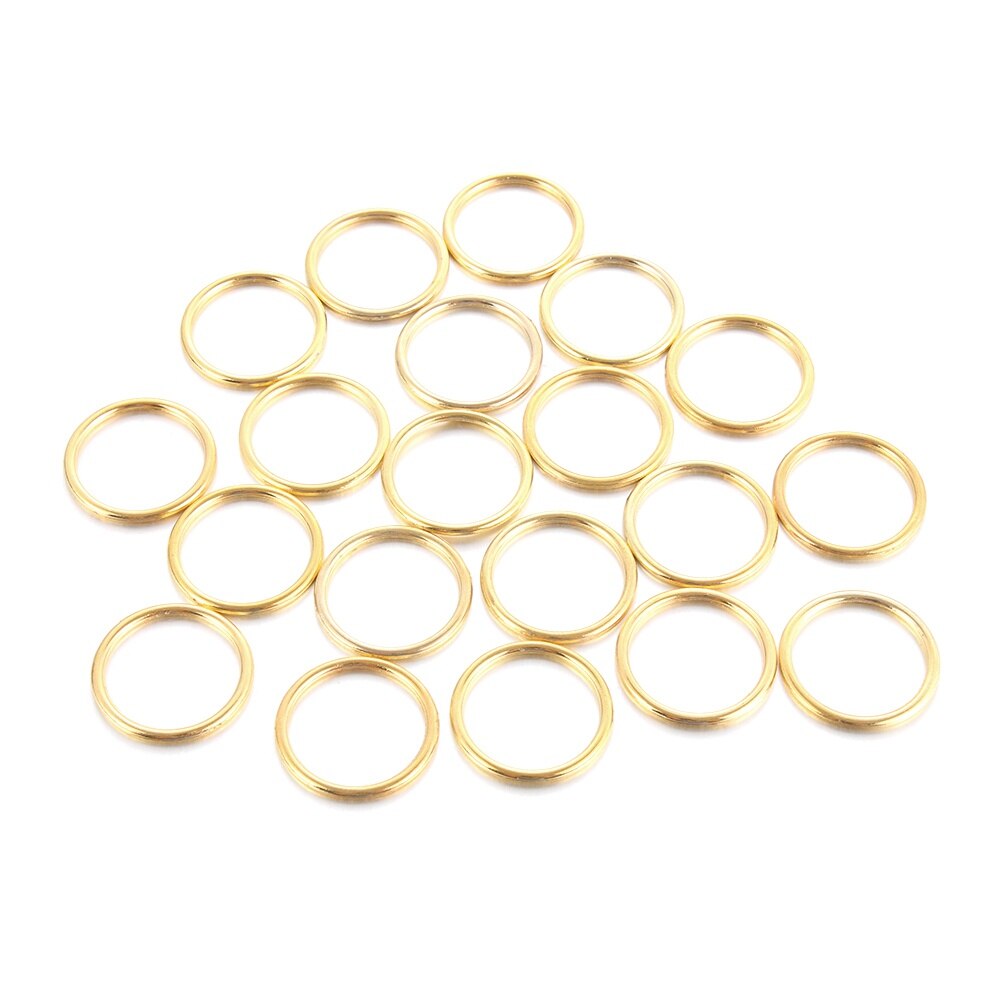 1/2/2.5cm 20 /pak goudkleurige metalen legering nylon gecoate bh-ringen en schuifbandverstellers gespen ondergoedverstelaccessoires: Stijl 1-2cm
